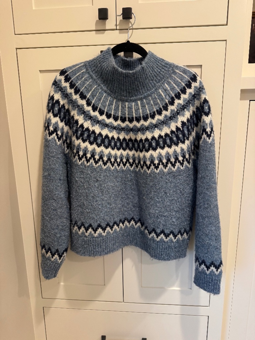 GAP fair isle mock neck sweater